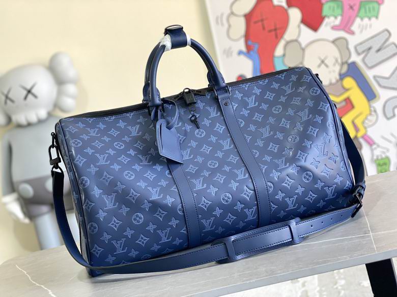Bolsa de Viagem Louis Vuitton Keepall Bandoulière 50 "Monogram Blue" -  LLebu: A melhor experiência de Luxo online do mundo!