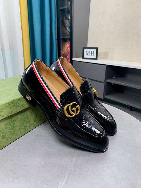 Sapato Gucci Mocassim GG "Black" - LLebu: A melhor experiência de Luxo  online do mundo!
