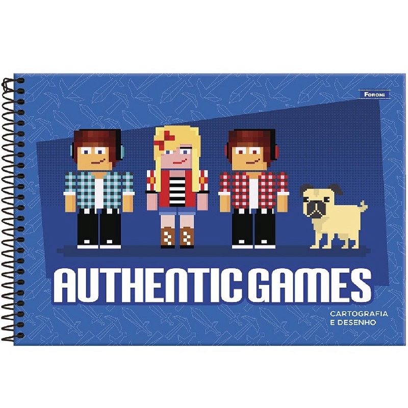 Kit 5 Caderno Brochurão Minecraft + Caderno Desenho - Foroni