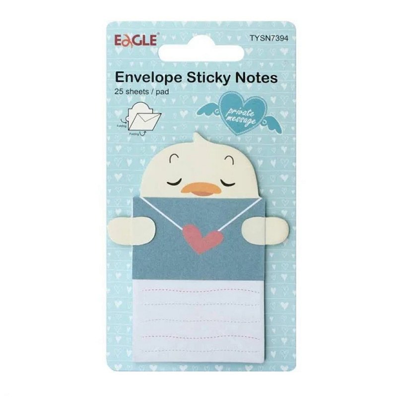 Bloco Sticky Notes Envelope 25 Folhas Eagle no Shopping do Estudante