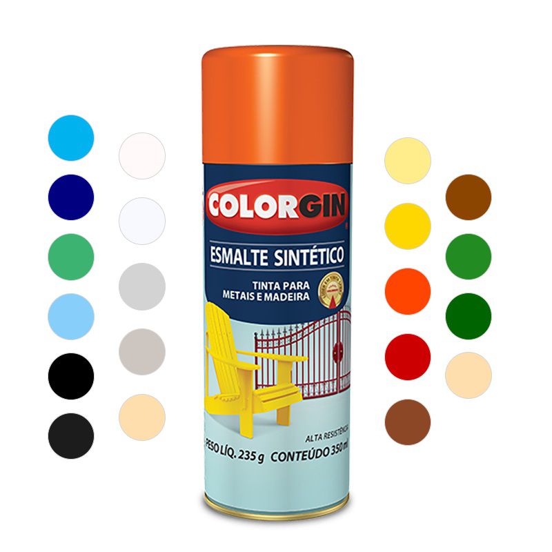 Tinta Para Madeira E Metal Tinta Para Madeira e Metais Esmalte Sintético Colorgin Spray - Máxima