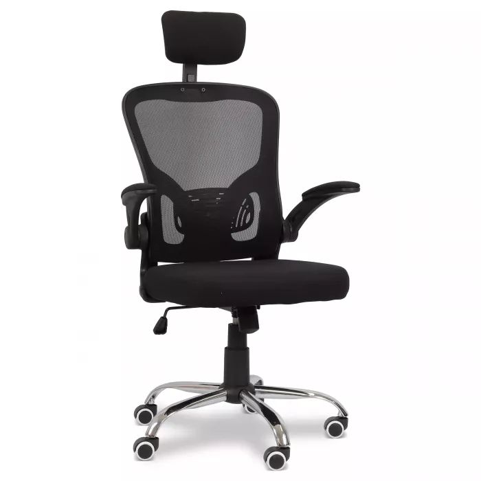 Cadeira de Escritório Flexy Way Plus Preta Tela Mesh Preta, Base