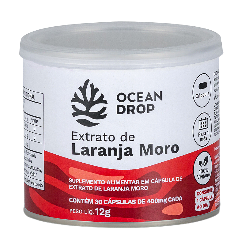 Extrato Laranja Moro 30 Capsulas Ocean Drop