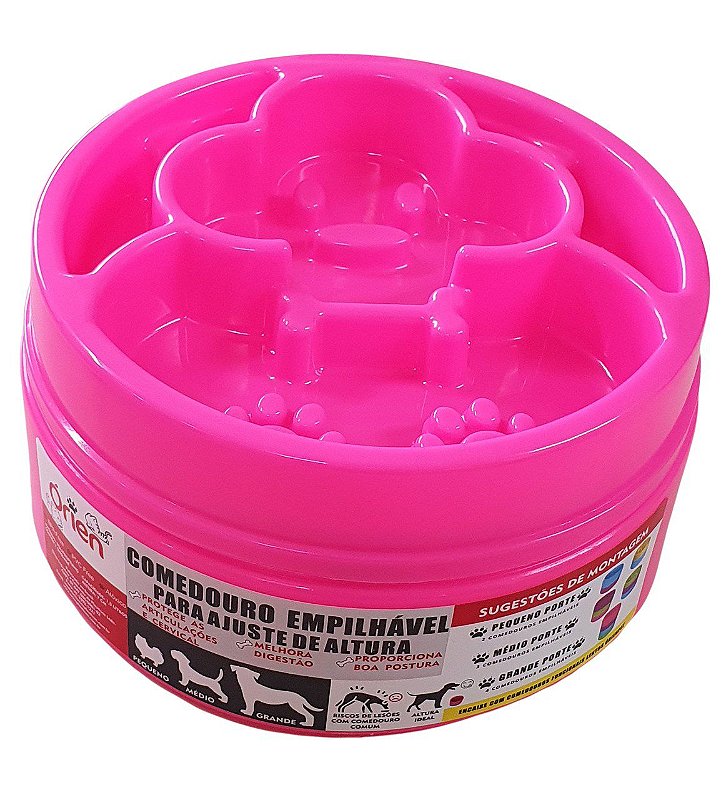 Comedouro Ergonômico (01 módulo) e Funcional/Lento Cachorrinho