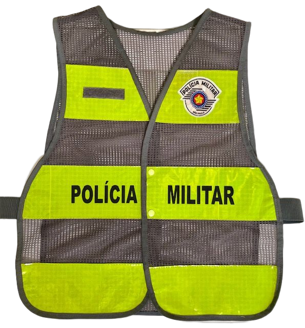 COLETE REFLETIVO POLICIA MILITAR - Militar SP-Artigos Militar