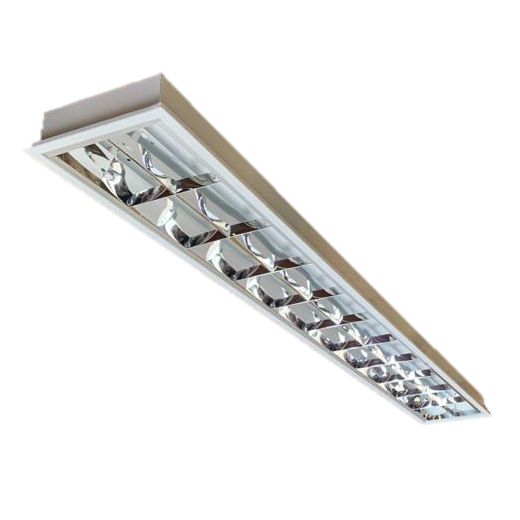 Luminária Comercial Aletada Alto Rendimento de Embutir para Lâmpada Led