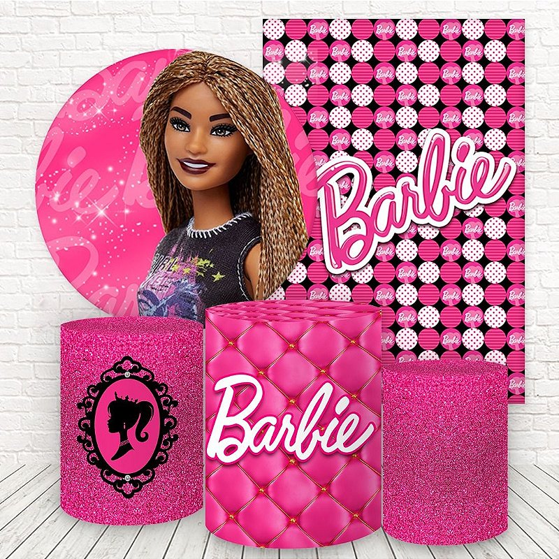 Painel Redondo Tecido Sublimado 3D Barbie WRD-4773 - Wear Sublimações