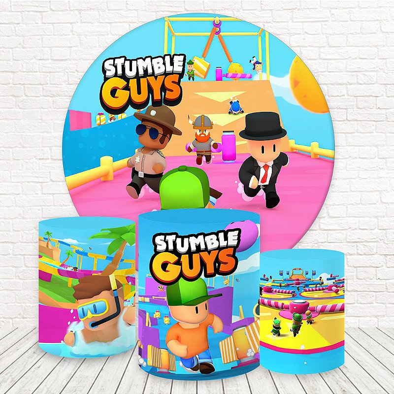 Painel Redondo E Capas Tecido Stumble Guys WKPC 1811 Wear Sublima es painel-redondo-e-capas-tecido-stumble-guys-wkpc-1811-wear-sublima-es