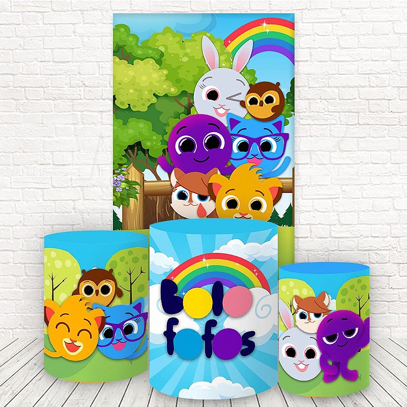 Painel Infantil Bonecas LOL Surprise Fofas Arco Iris -3x2m