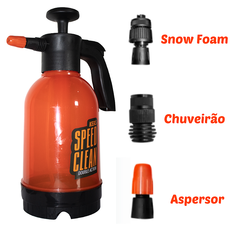 Pulverizador Kers Speed Clean Double Action C/ Snow Foam com 3
