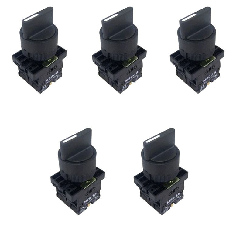 KIT 5 CHAVE XB2-ED33 PLASTICO 3 POSICOES FIXA 2NA STARK - Elétrica