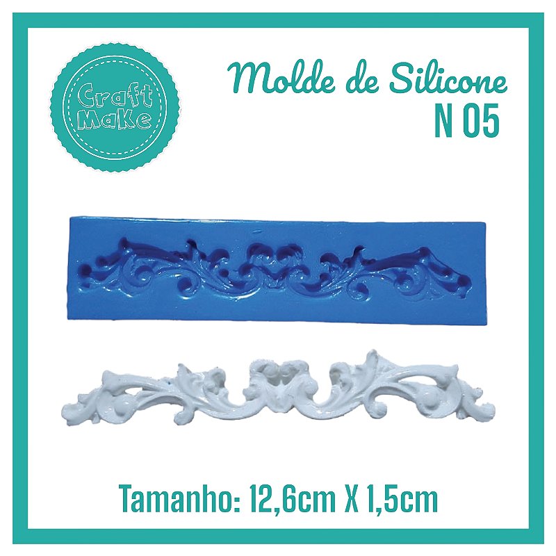 Molde de Silicone 05 - Arabesco Reto P