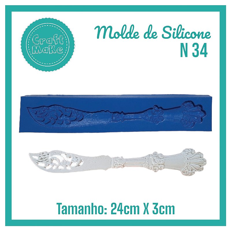 Molde de Silicone 34 - Faca Vintage -  Maxi