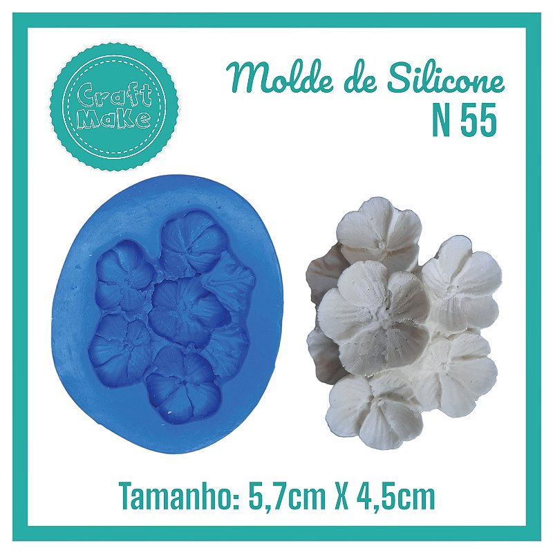 Molde de Silicone 55 - Mini Violetas