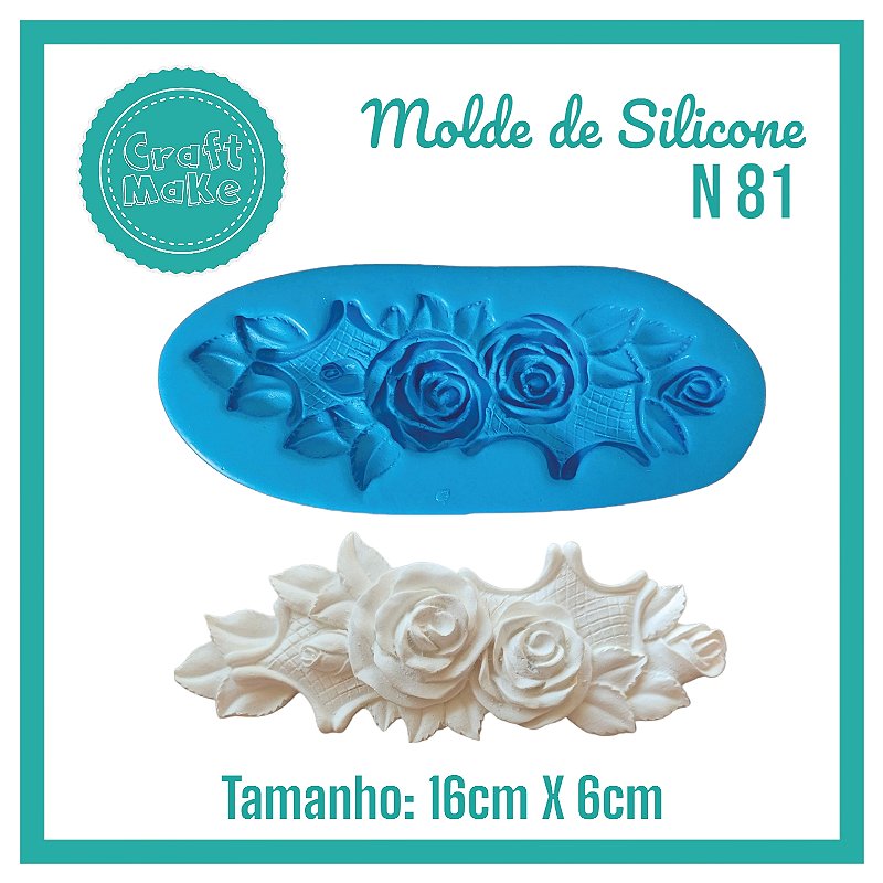 Molde de Silicone 81 - Arranjo Rosas G