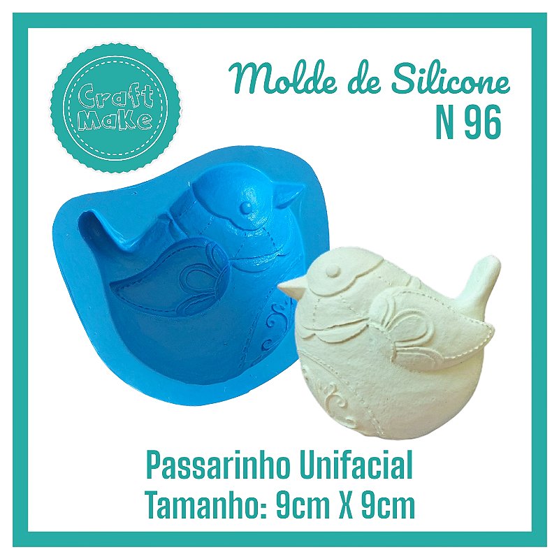 Molde de Silicone 96 - Passarinho GG (unifacial)