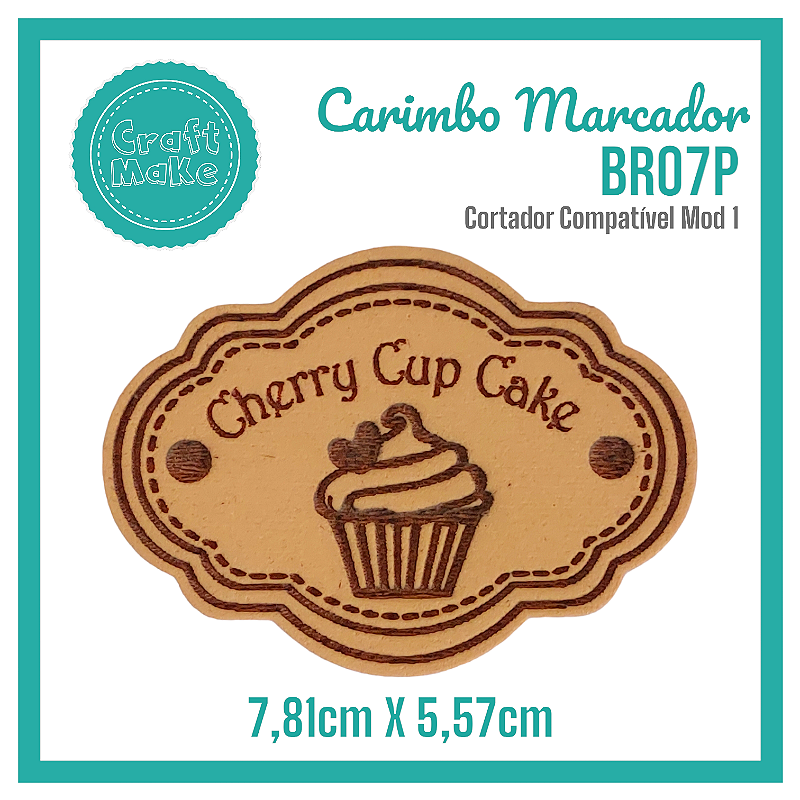 Carimbo Marcador BR07P - Cherry CupCake