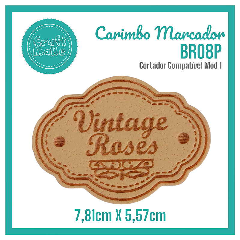 Carimbo Marcador BR08P - Vintage Roses