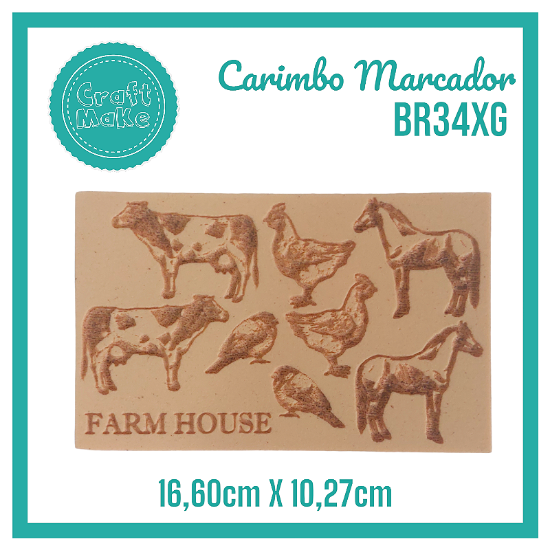 Carimbo Marcador BR34XG - Animais Farm House