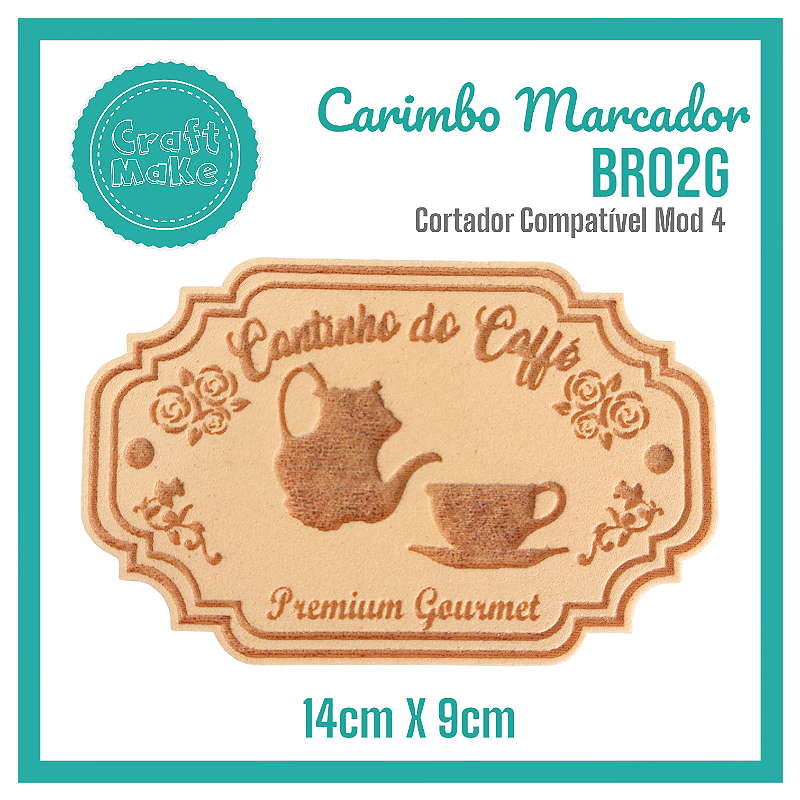 Carimbo Marcador BR02G - Cantinho do Café