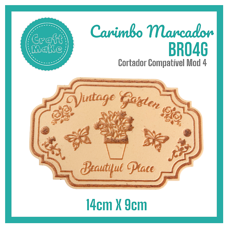 Carimbo Marcador BR04G - Vintage Garden
