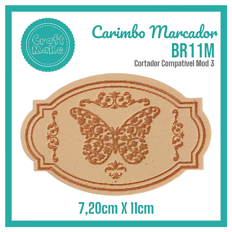 Carimbo Marcador BR11M - Borboleta Rótulo