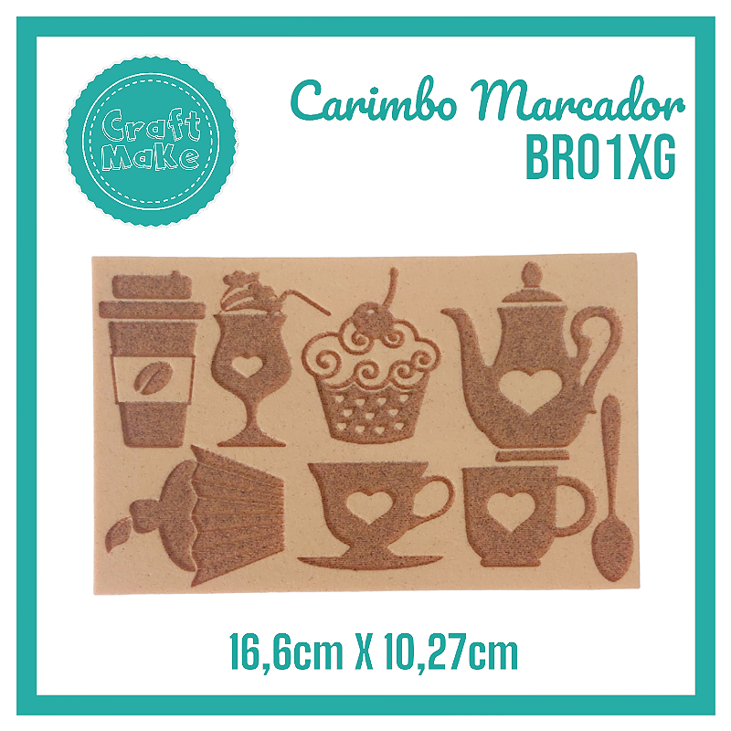 Carimbo Marcador BR01XG - Conjunto de Café
