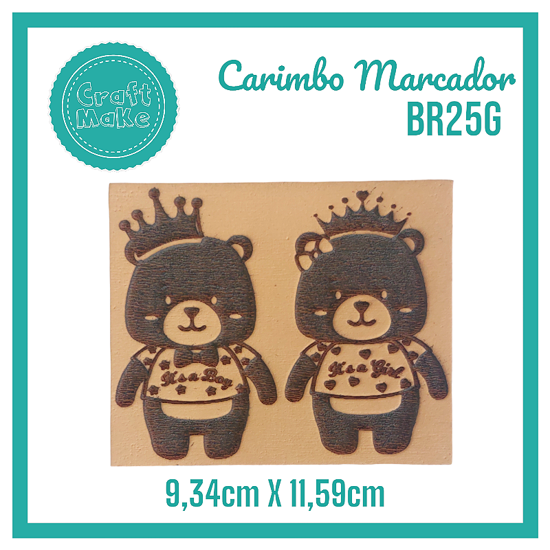Carimbo Marcador BR25G - Ursinhos Baby