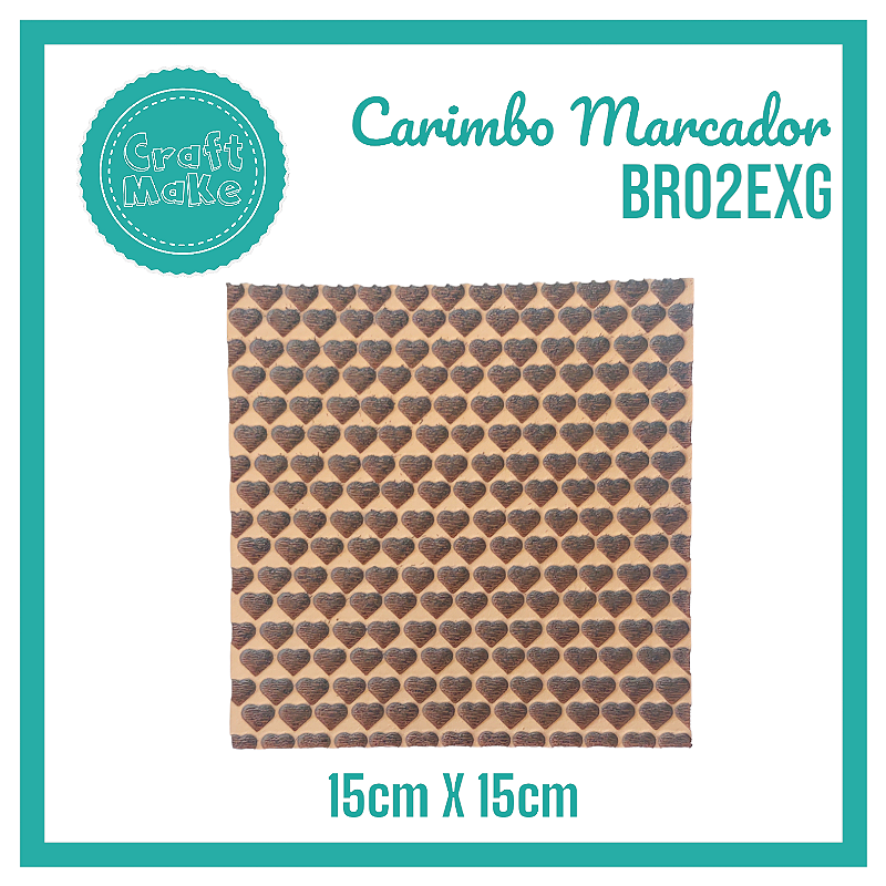 Carimbo Marcador BR02EXG - Textura Corações