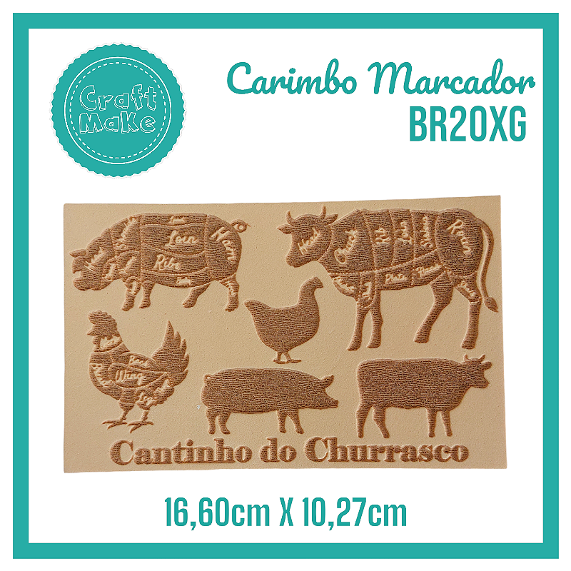 Carimbo Marcador BR20XG - Cantinho do Churrasco