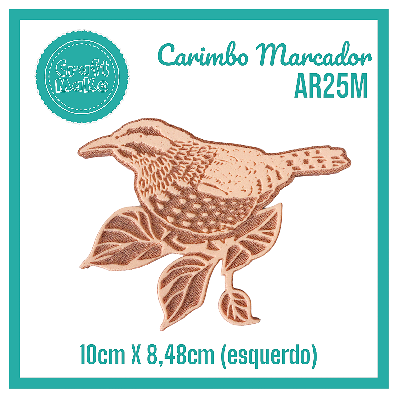 Carimbo Marcador AR25M - Passarinho Gaudí Esquerdo