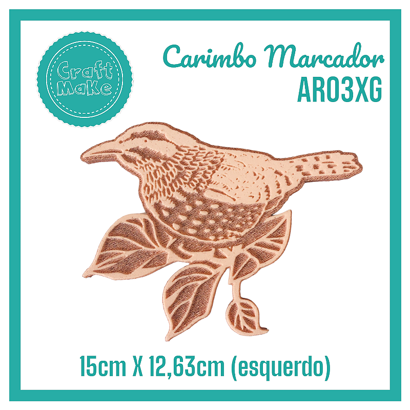 Carimbo Marcador AR03XG - Passarinho Gaudí Esquerdo