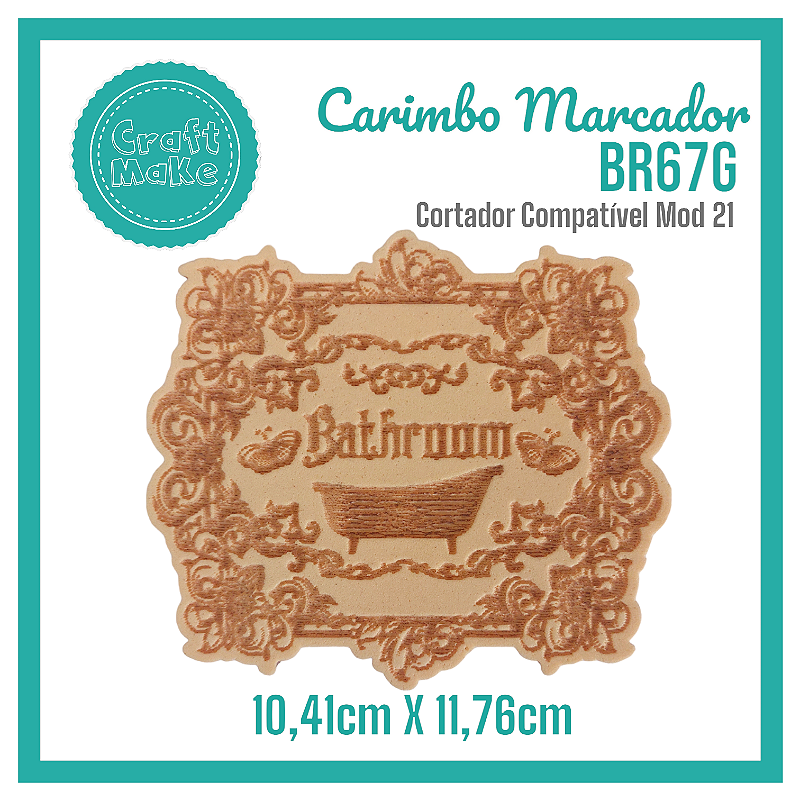 Carimbo Marcador BR67G - Bathroom