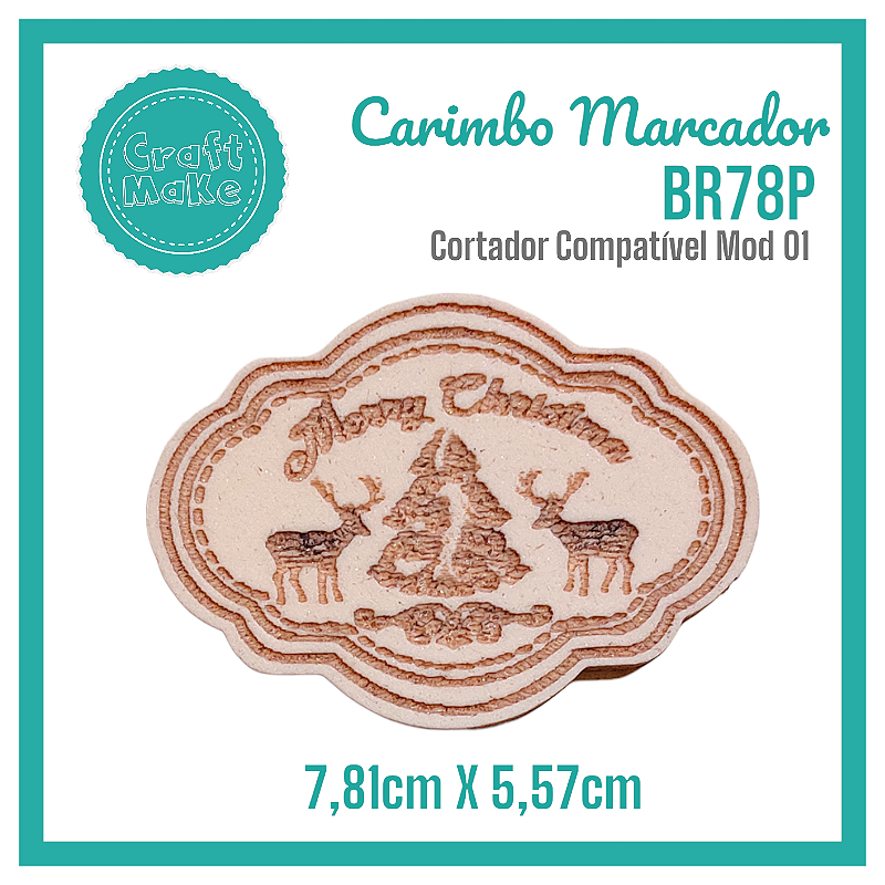 Carimbo Marcador BR78P Natal - Merry Christmas Árvore