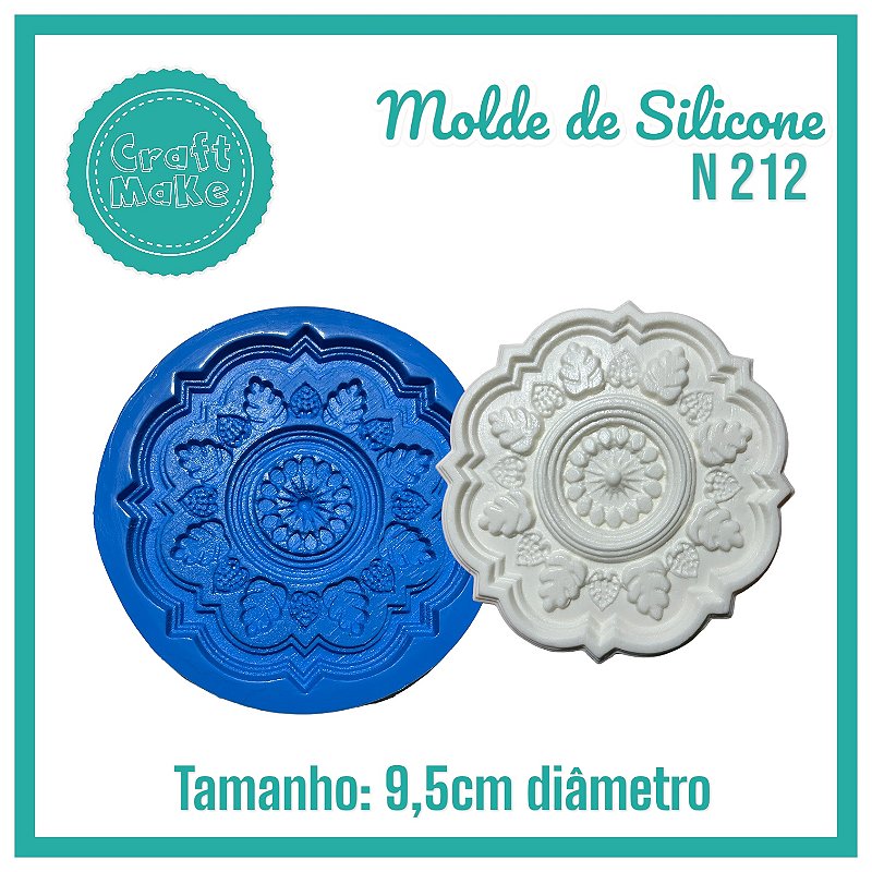 Molde de Silicone 212 - Tampa M Folhas