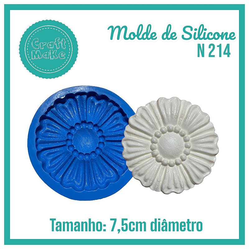 Molde de Silicone 214 - Tampa P Pérola Margarida