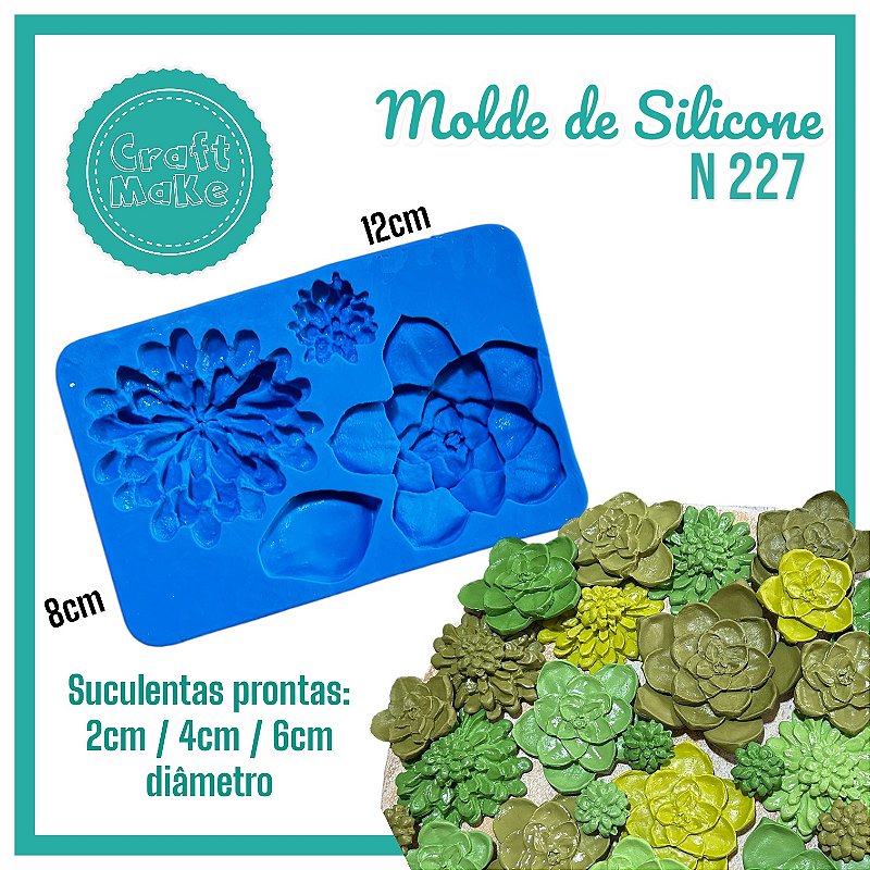 Molde de Silicone 227 - Suculentas