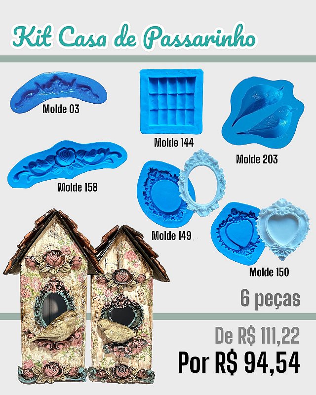 Kit Casinha de Passarinhos