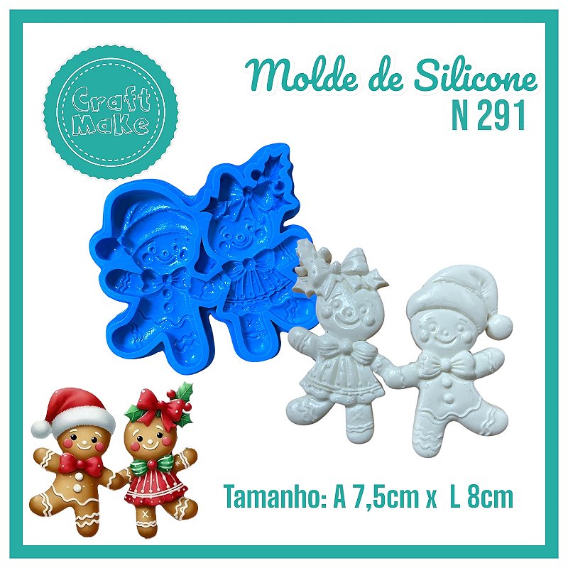 Molde de Silicone 291 - Ginger Bread Casal (Natal)