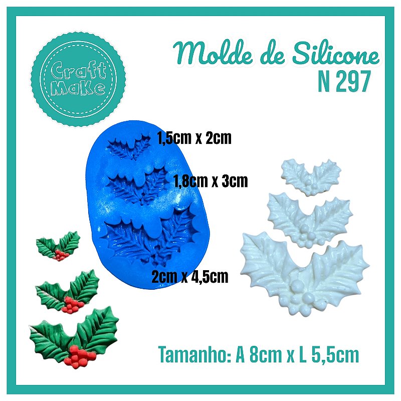 Molde de Silicone 297 - Azevinho (Natal)