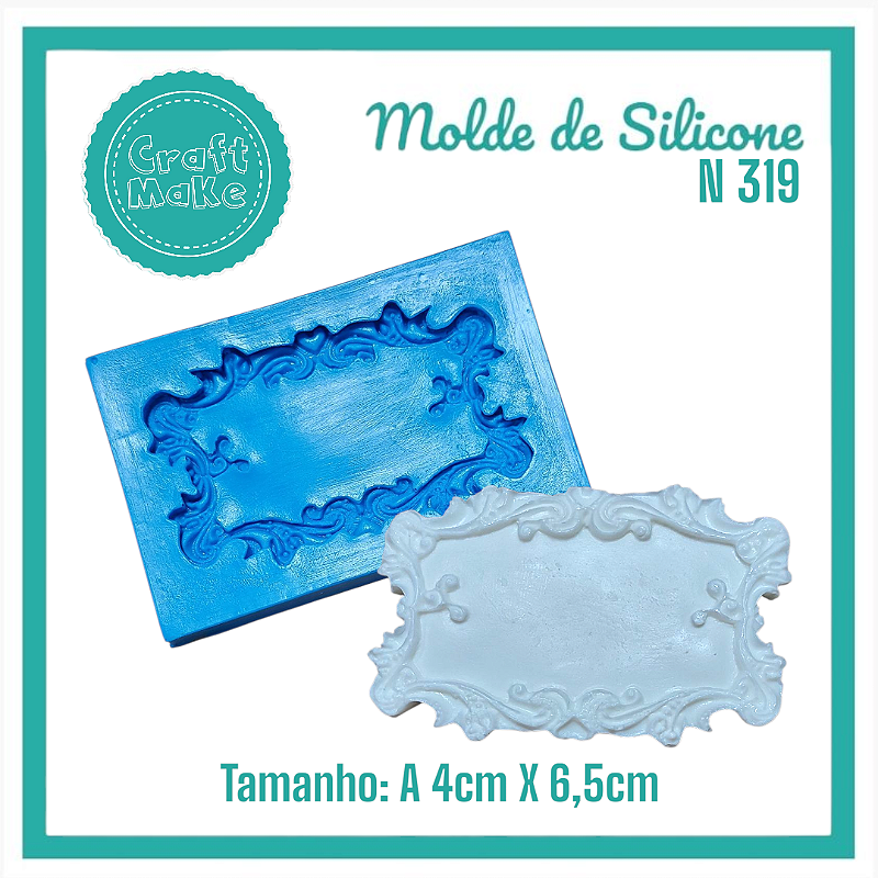 Molde de Silicone - 319 Moldura Arabesco Retangular