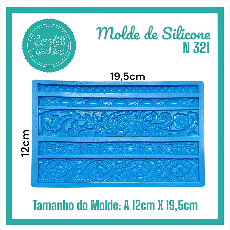 Molde de Silicone - 321 Placa Arabescos