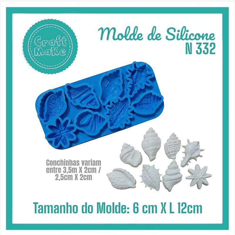 Molde de Silicone - N 332 Conchinhas - Náutico