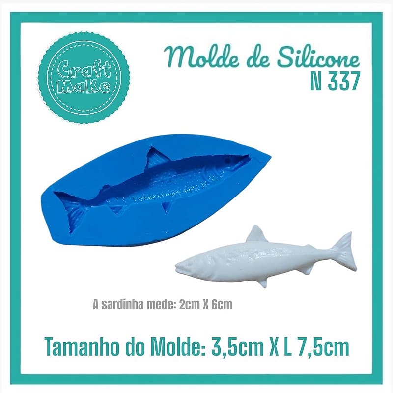 Molde de Silicone - N 337 Sardinha / Peixe - Náutico