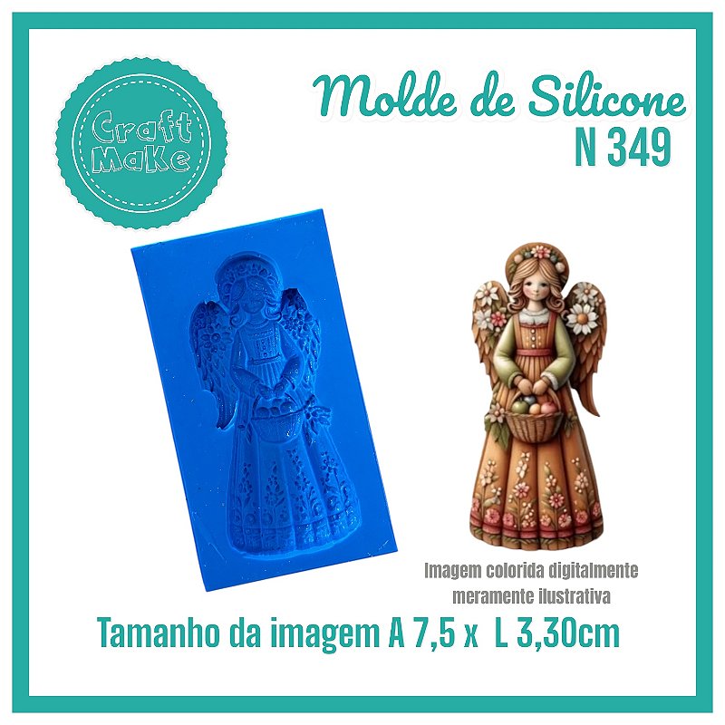 Molde de Silicone - N 349 Anja Cesta de Frutas (Dia das Mães)