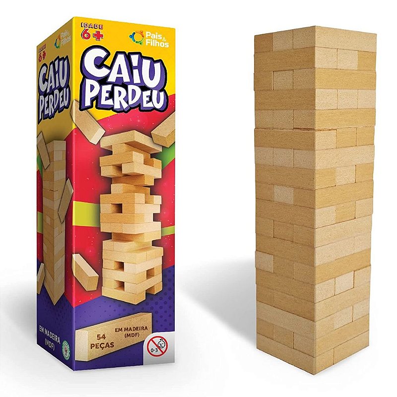 Jogo De Mesa De Montar Caiu Perdeu 54 Peças Pais E Filhos - CORDEIRO HOME