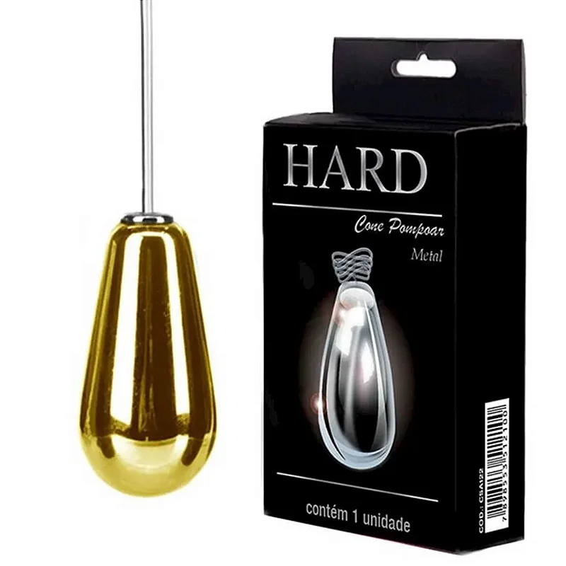 Cone Vaginal de Metal Dourado 30g Hard - Zíper Sexshop