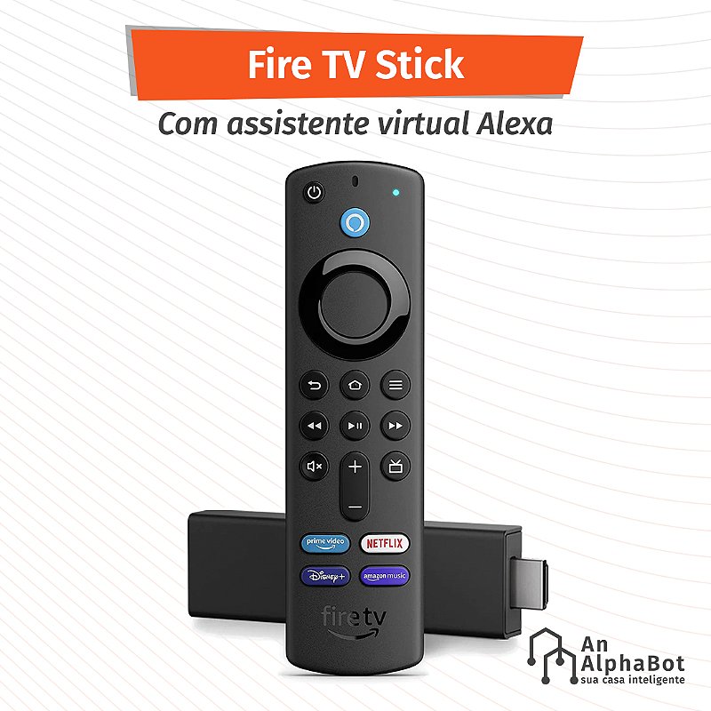 Fire TV Stick Streaming em Full HD com Alexa An AlphaBot Sua