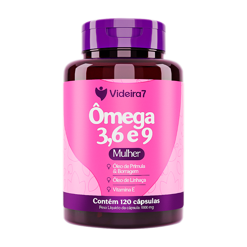 Ômega 3,6,9 Mulher 1000mg 120 Caps Videira 7