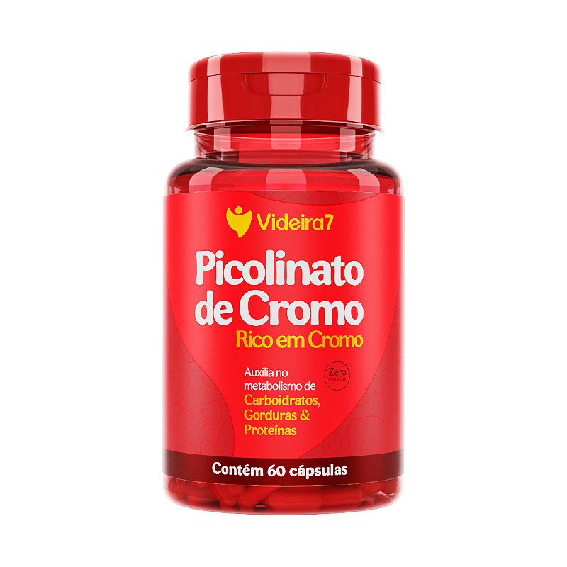Picolinato de Cromo 100% IDR - 60 Cápsulas - VIDEIRA7 - Videira7 ...